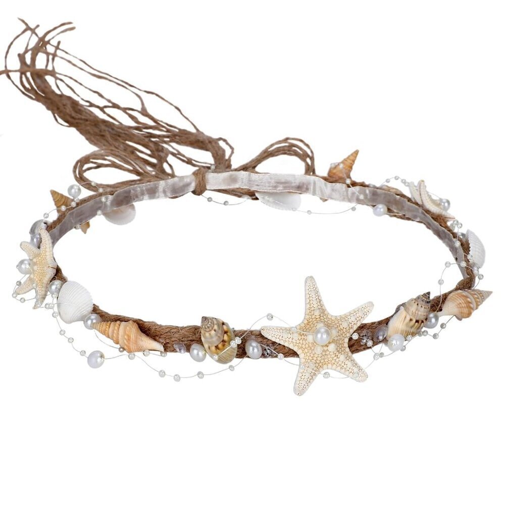 Starfish Shell Crown Headband - Handmade Seashell Hairband Shell Headpiece Merma
